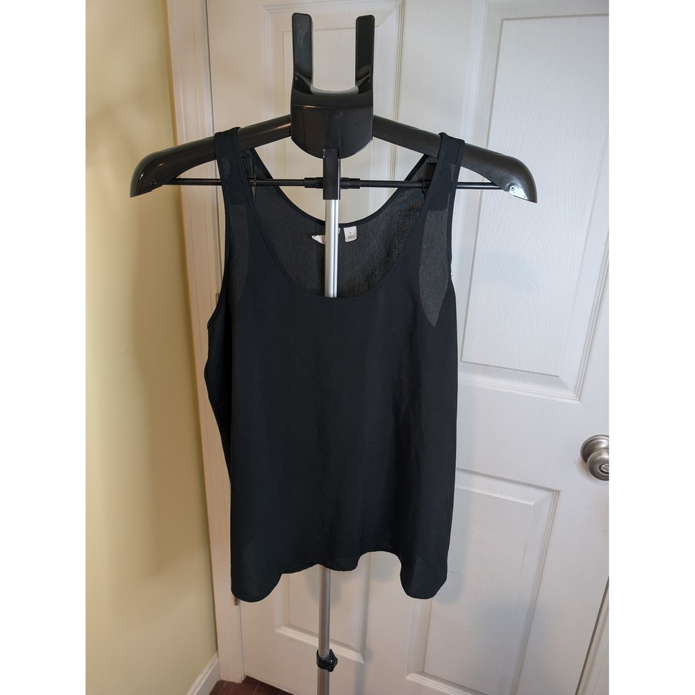 Frenchi Tank Top Women Size S Black Scoop Neck Sleeveless BP291028JR